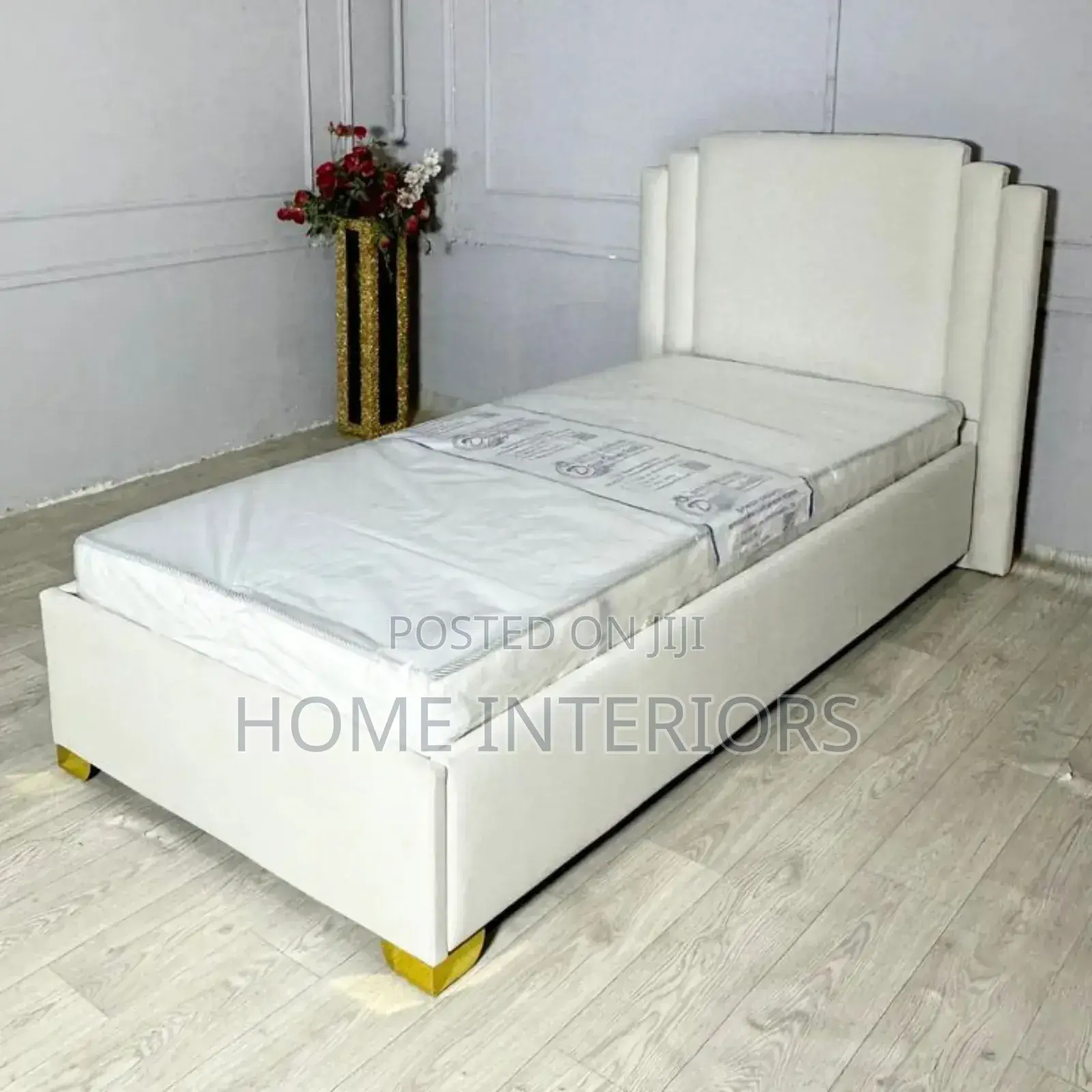 White Colored Bed