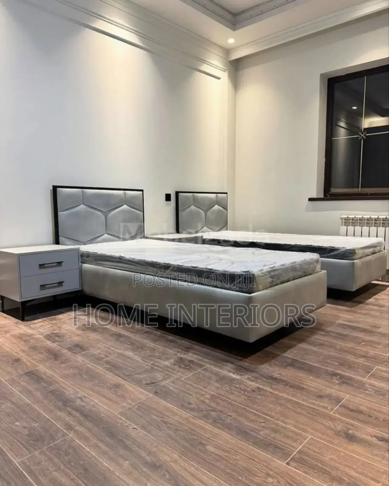 Off White Colored Bed
