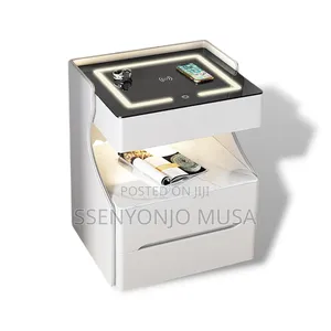 Smart Bedside Table With Safe, Lock, Wireless Charging.