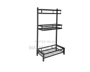 Multifunctional 3 Tier Storage Rack- Black