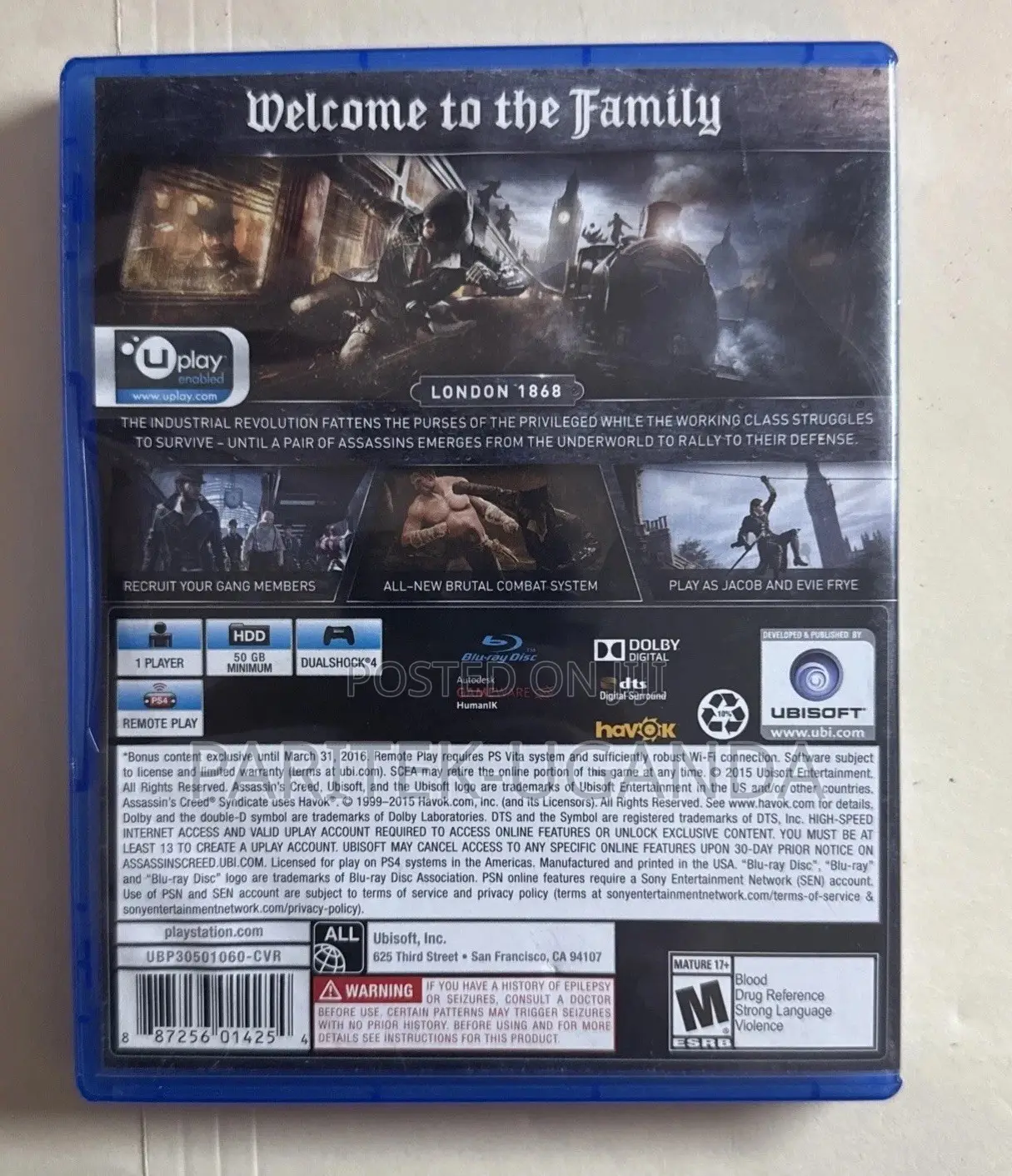 Assassins Creed Syndicate Ps4 Used