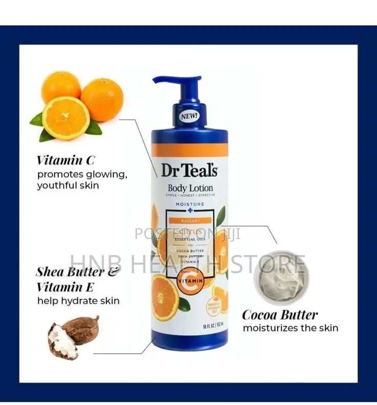 Dr Teals Vitamin C Brightening Lotion.