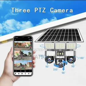 15 Mp Solar Camera With Triple Lens and Flood Lights, 16000mah, 4g4g