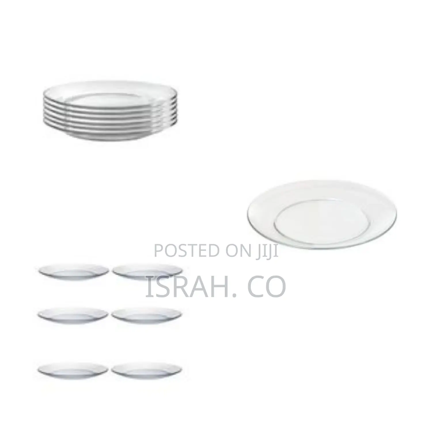 Clear Glass Round Side Plates
