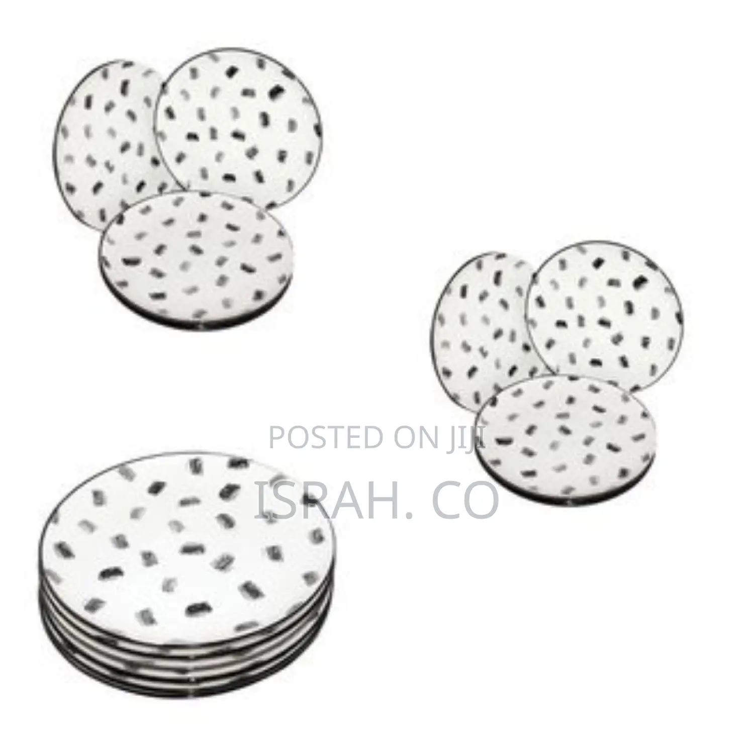 Round Star Design Dinner Plates, 6pcs