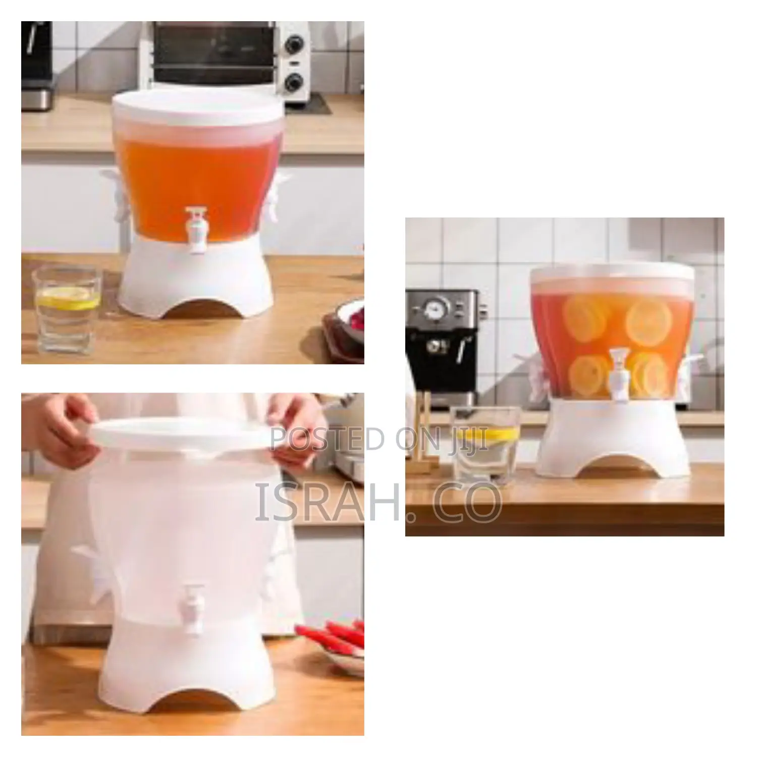 Rotating Beverage Dispenser With 3 Compartments