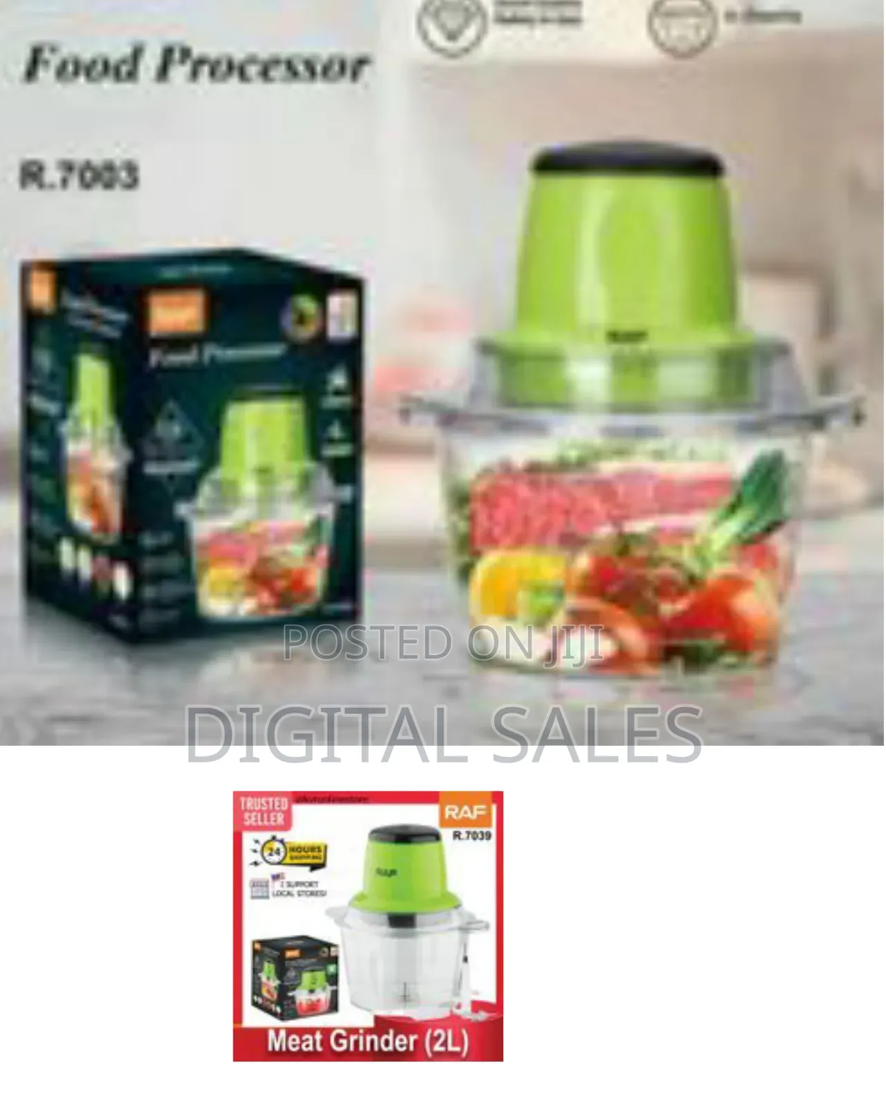 Raf Multifunctional 2l Plastic Food Cutter Vegetable Chopper Yam Pound