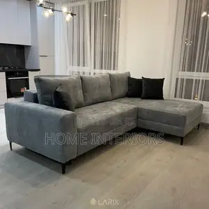 Gray Six Seater L Shaped Sofa