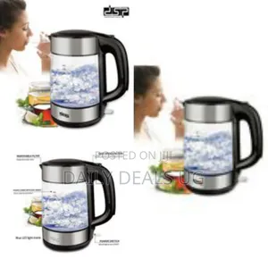 DSP 1.7 Litre Glass Electric Kettle - Silver