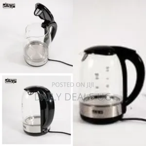 DSP 1.7 Litre Glass Electric Boiling Kettle - Silver