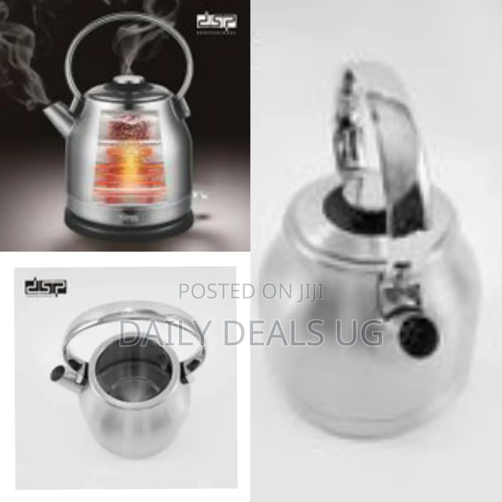 DSP 1.7l Capacity Portable Electric Stainless Steel Kettle Power