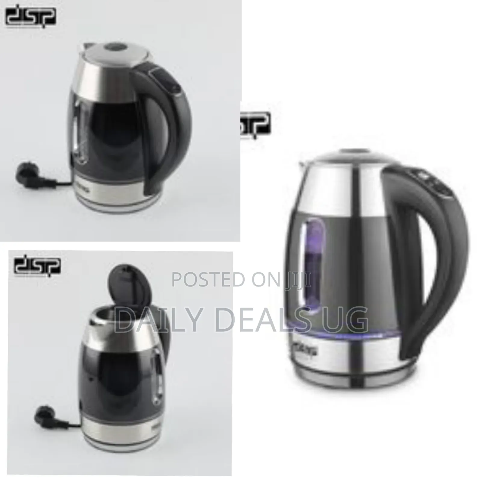 DSP 1.7litre Glass Electric Boiling Kettle Boiler Pot With Temperature