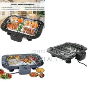 Smokeless Non-Stick Electric Barbecue (Bbq) Grill Machine-Black