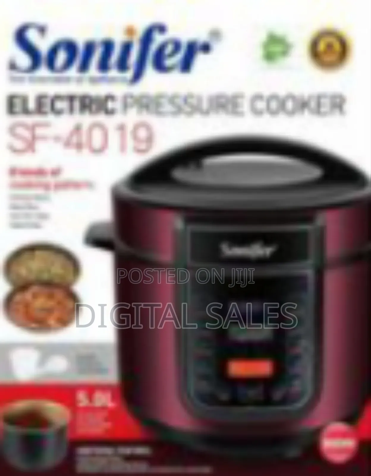 Sonifer Multi Function 5l Electric Pressure Cooker Rice Cooker Steamer