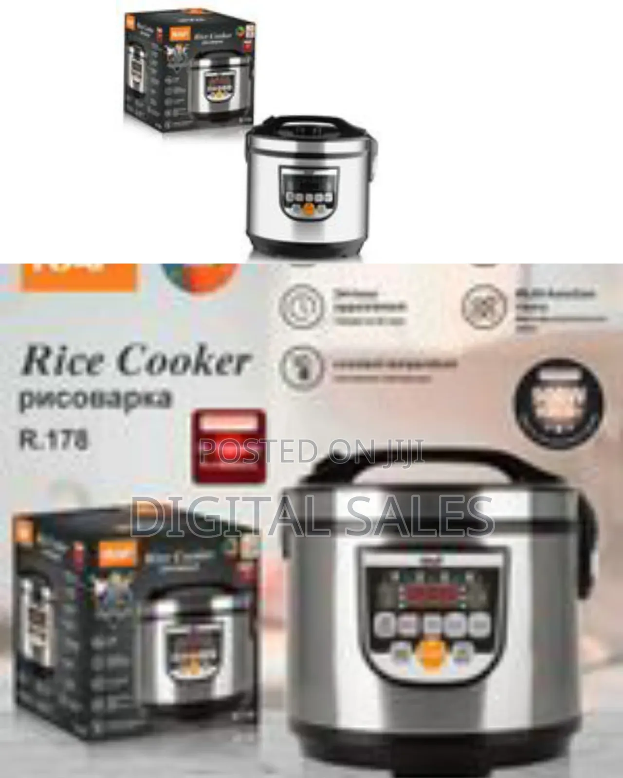 Raf 5l Electric Digital Rice Cooker With Rice Measuring Cup Spoon