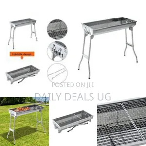 Portable Folding Stainless Steel Charcoal Barbecue Grill Smoker