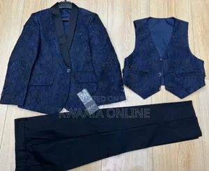3 Piece Set Boys Slim Fit Floral Tuxedo Suit