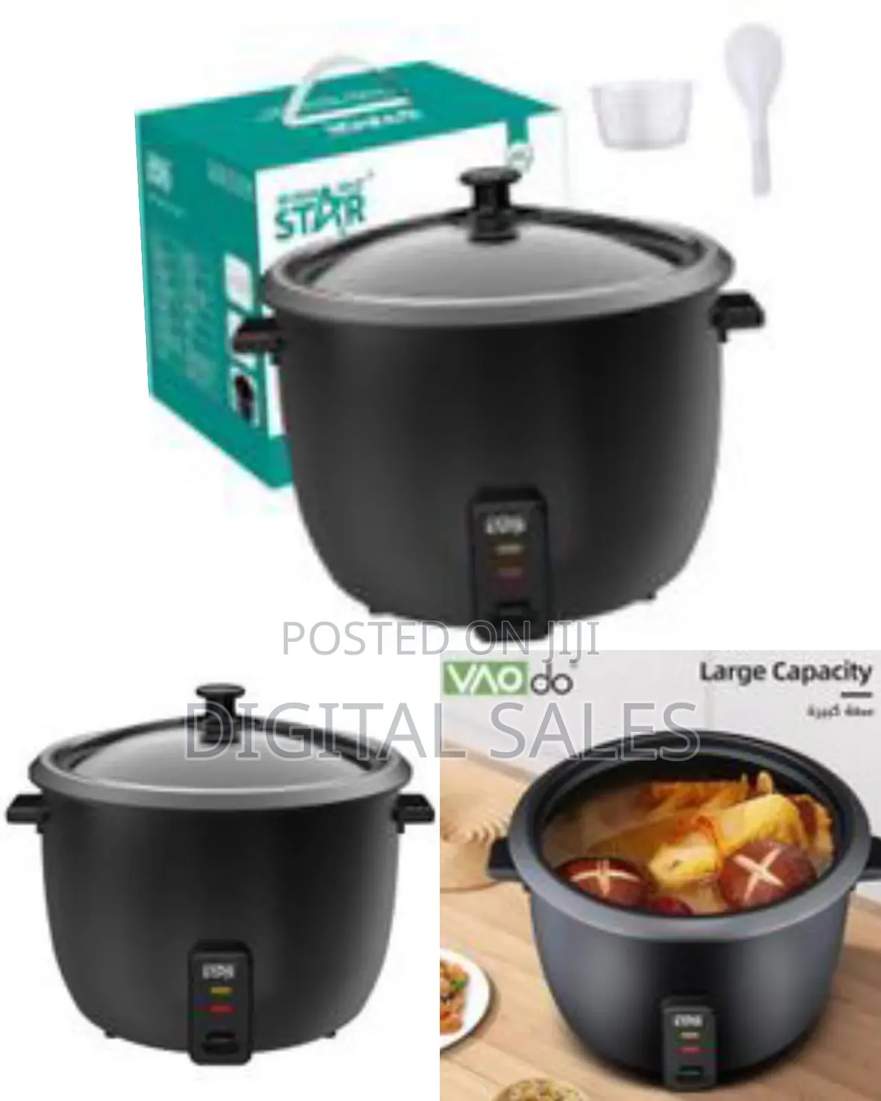 Winningstar 6l Rice Cooker Steamer, With Removable Nonstick Pot