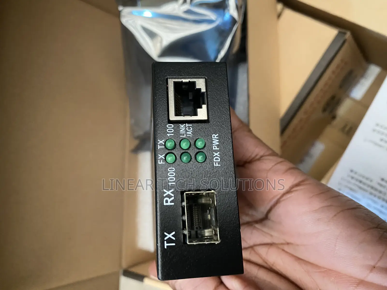 Fiber to Ethernet Media Converter, Gigabit Single Mode SFP Lc Converte