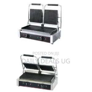 Double Sided Commercial Electric Contact Grill Sandwich Panini Press