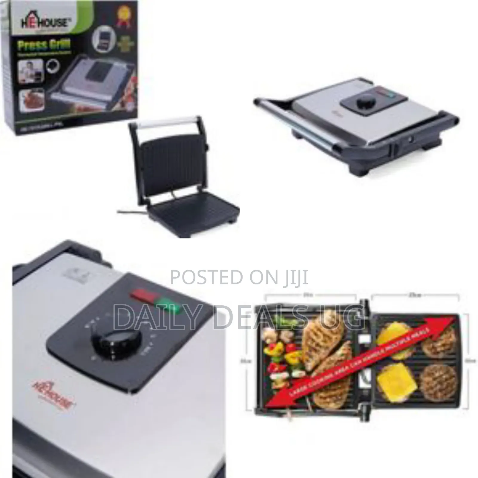 He-House 180 Degree Panini BBQ Grill / Sandwich Maker Press Machine