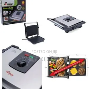 He-House 180 Degree Panini BBQ Grill / Sandwich Maker Press Machine