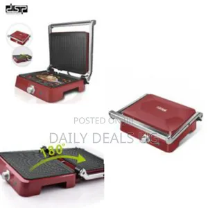 DSP Sandwich Maker Panini Presser Contact Grill Machine- Red