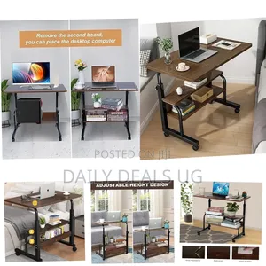 Adjustable Height Computer Desk Bedside Table Portable Mobile Laptop