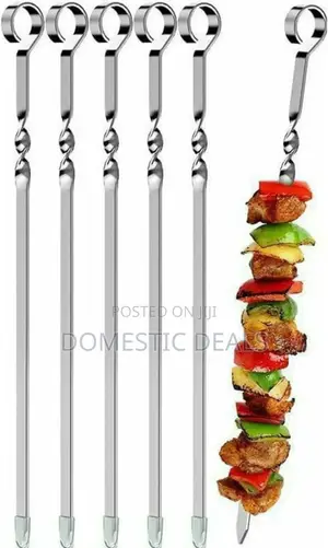 Stainless Steel 6pcs BBQ Skewers
