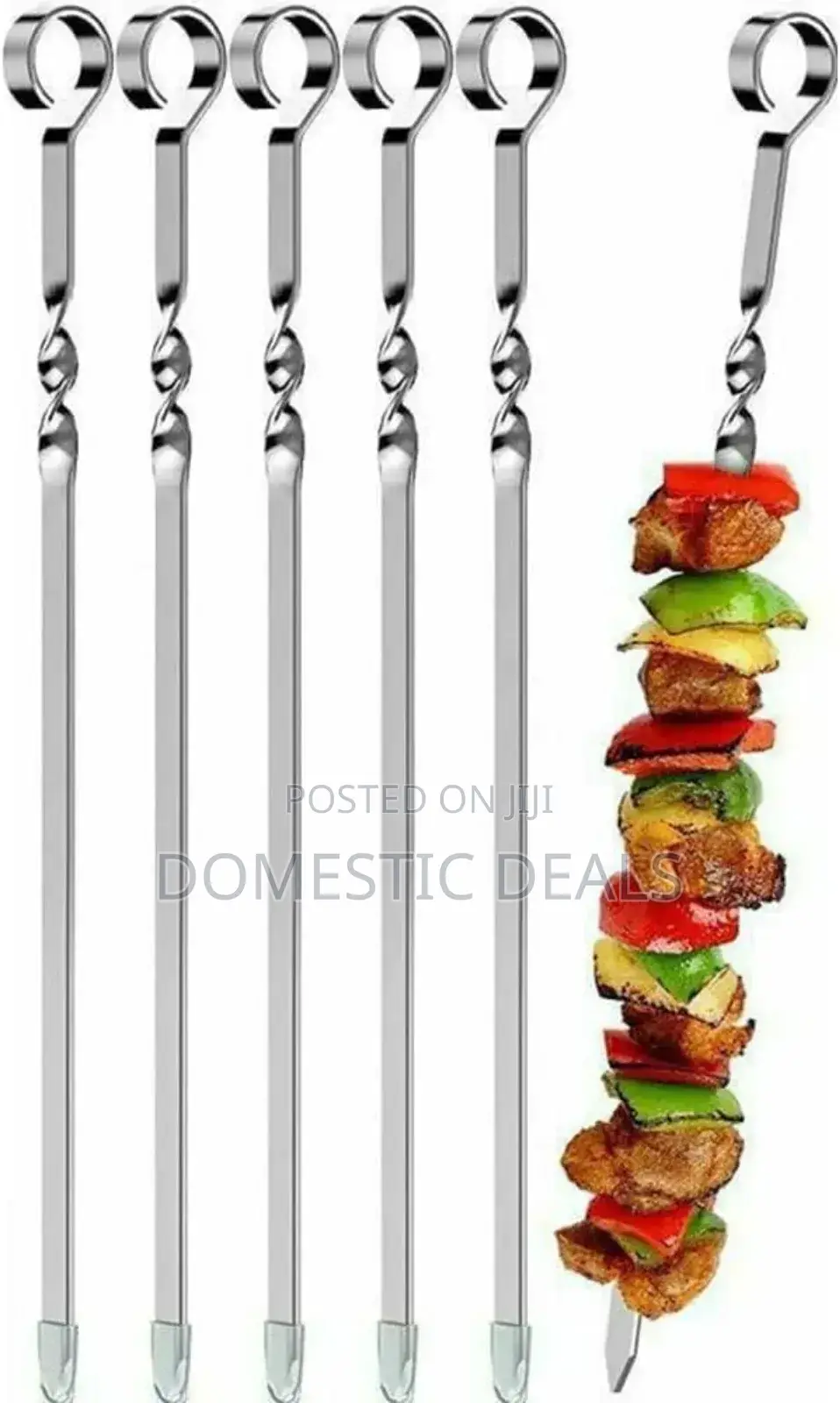 Stainless Steel 6pcs BBQ Skewers