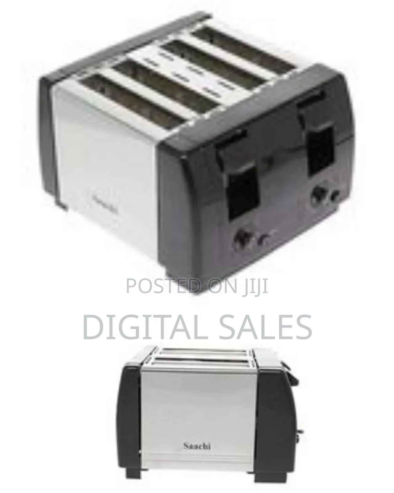 Saachi 4 Slice Bread Toaster, Silver