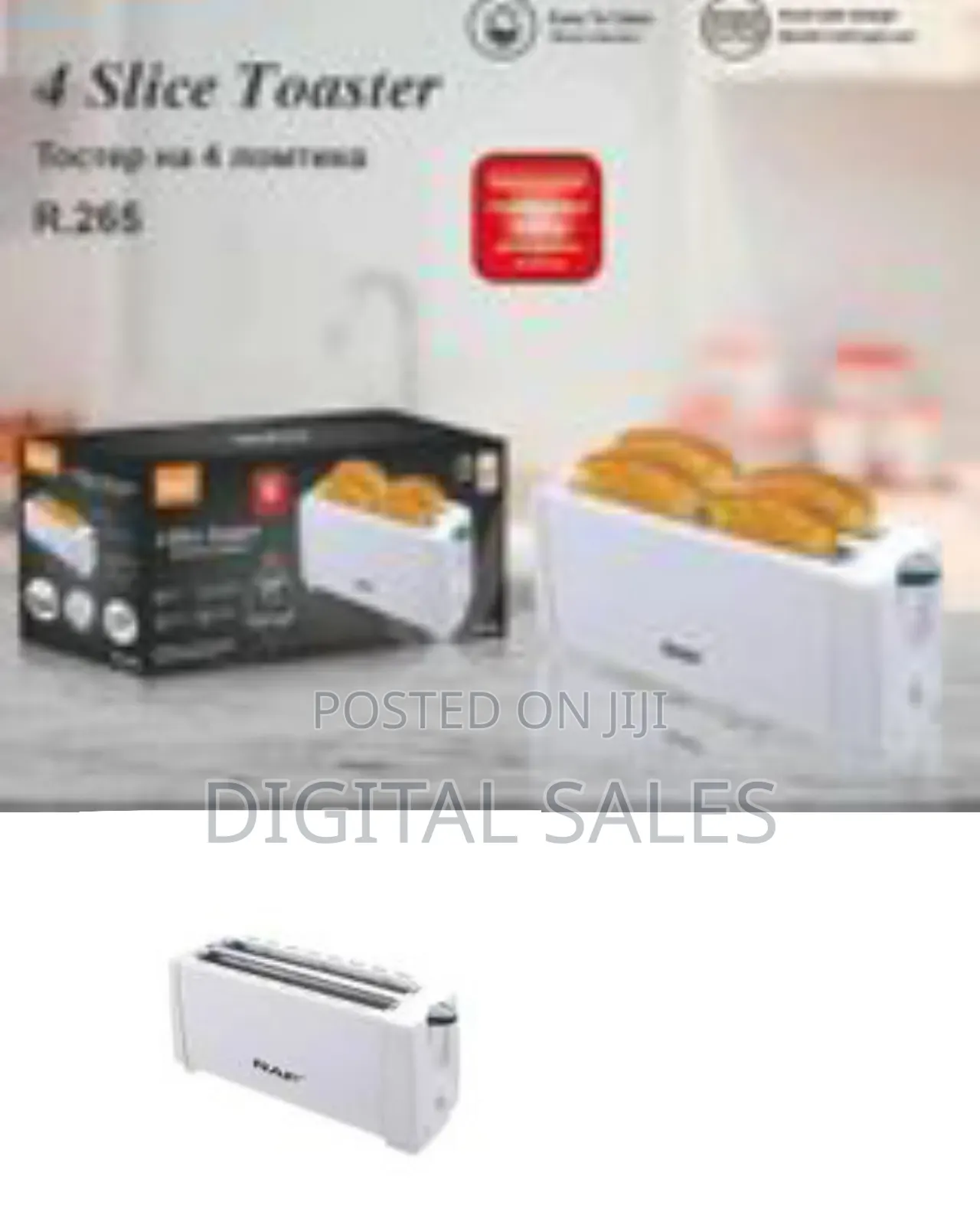 Raf Bread Toaster 4 Slice R265 1200w