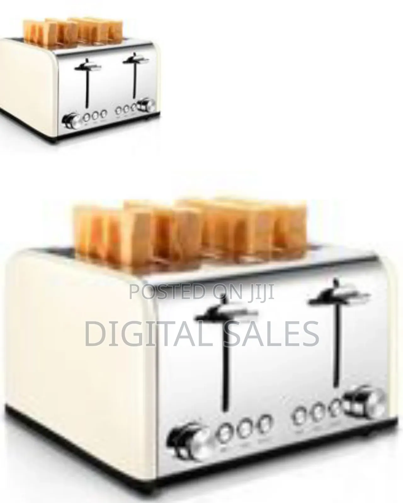 Commercial Toaster Automatic Pop Up 4 Slice Stainless Steel Bread