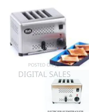 Commercial Automatic Electric Pop Up Bread Toaster 4 Slicer Stainless