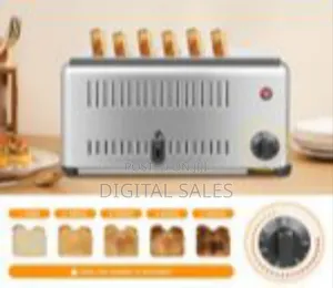 6 Slice Bread Toaster, 1680w 110v Stainless Steel Commercial 1-5 Minu