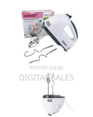 Scarlett 7-Speed Electric Hand Mixer, Egg Beater,White