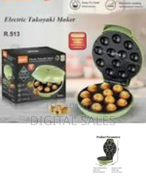 Raf Electric Takoyaki Maker, 12 Holes Takoyaki Pan, Mini Home