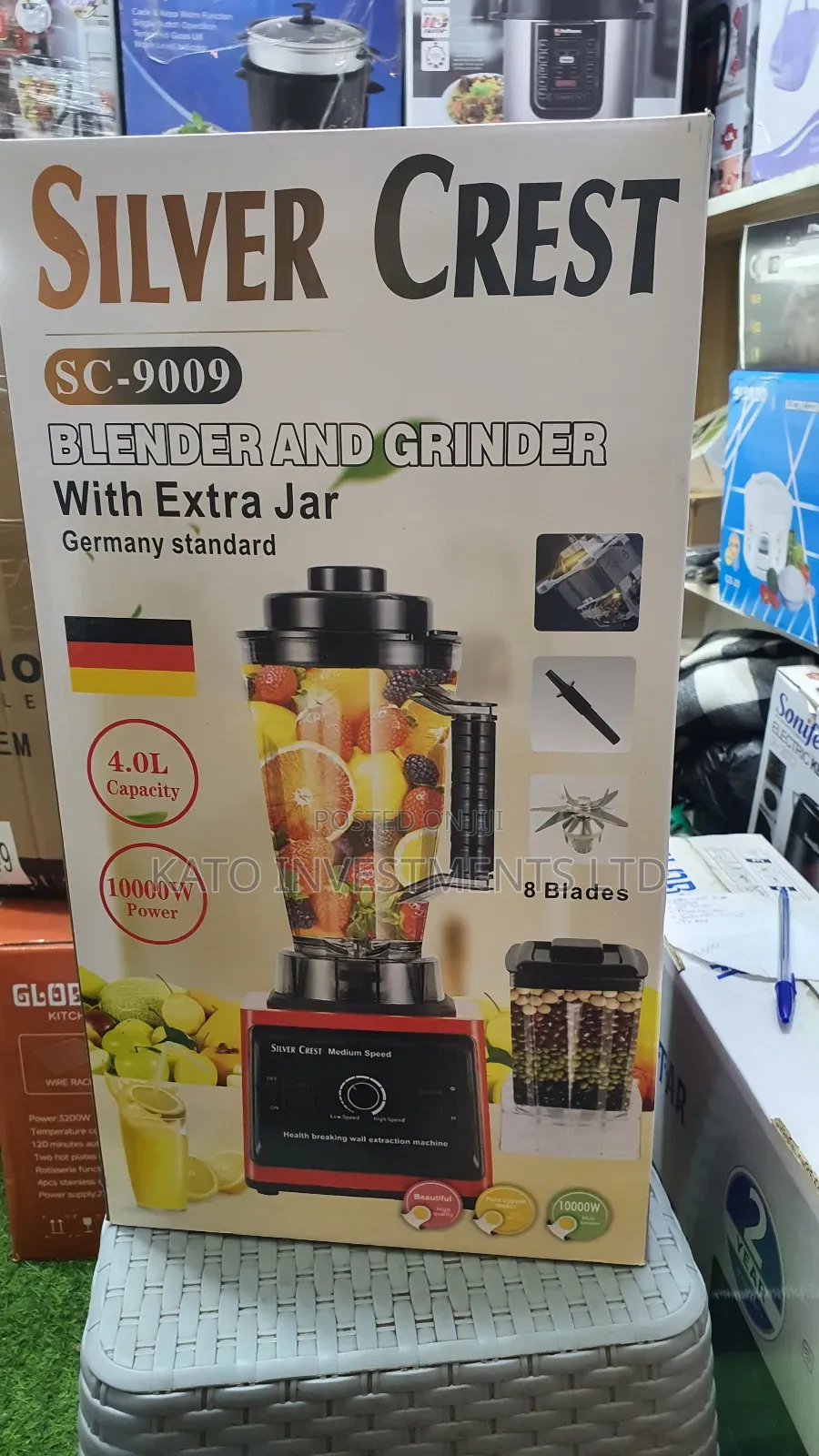 4l Silver Crest Commercial Unbreakable Glass Blender