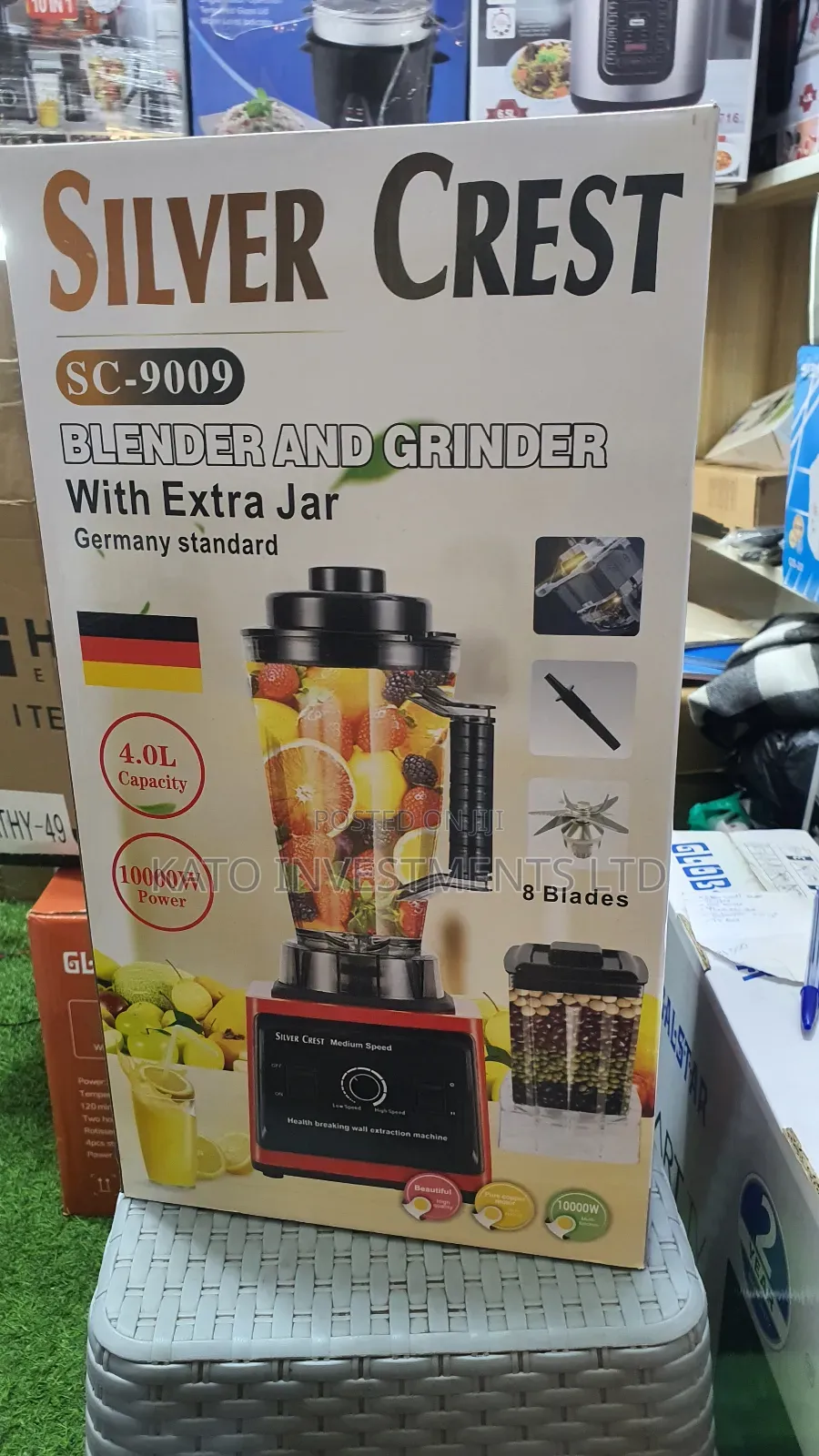 4l Silver Crest Commercial Unbreakable Glass Blender