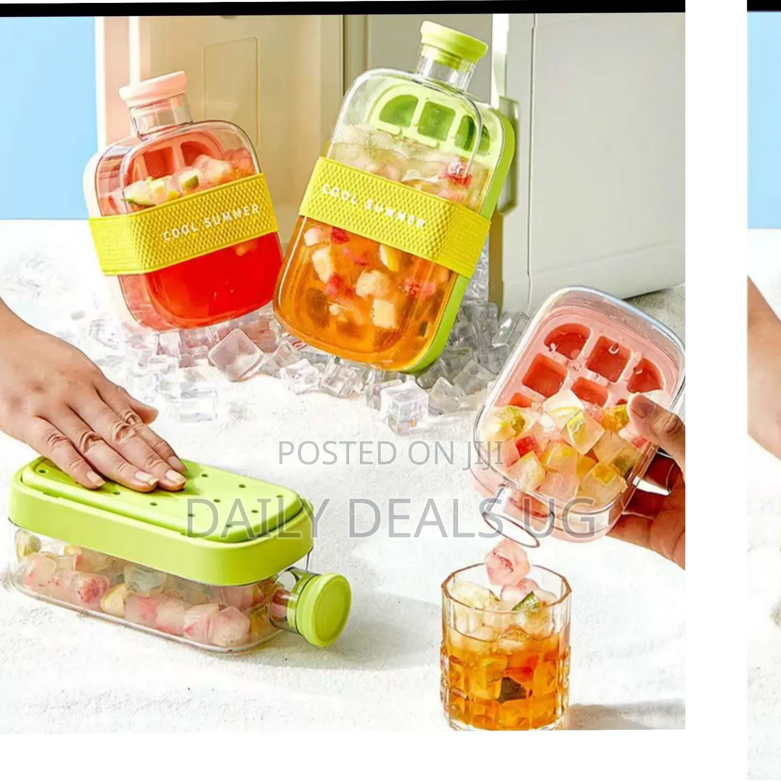 Cool Summer" Ice Cube Bottle Container