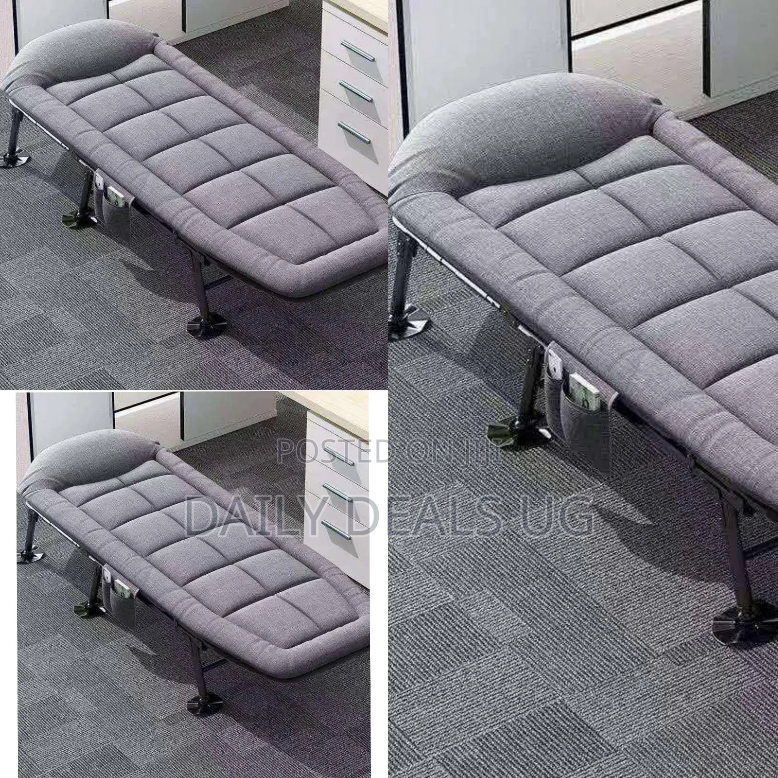 Portable Folding Bed, a Sturdy Iron Frame