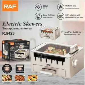 Raf Electric Grill Grill 800w With Lid and Adjustable Thermostat