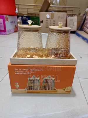2pc High-Borosilicate Gourd-Shaped Glass Storage Jars