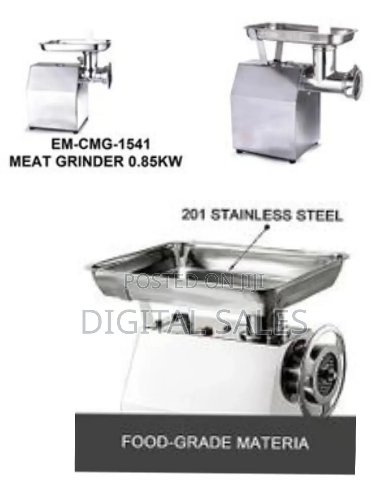 Commercial Meat Grinder 770lbs/H Electric Sausage 2200w Stainless