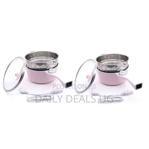 Electric Steaming,Boiling, Frying Pan Saucepans,1.6 Litres-Pink