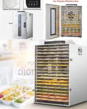 Stainless Steel 18 Tray Layers Food Dehydrator Dryer 1500w, 30-90°C