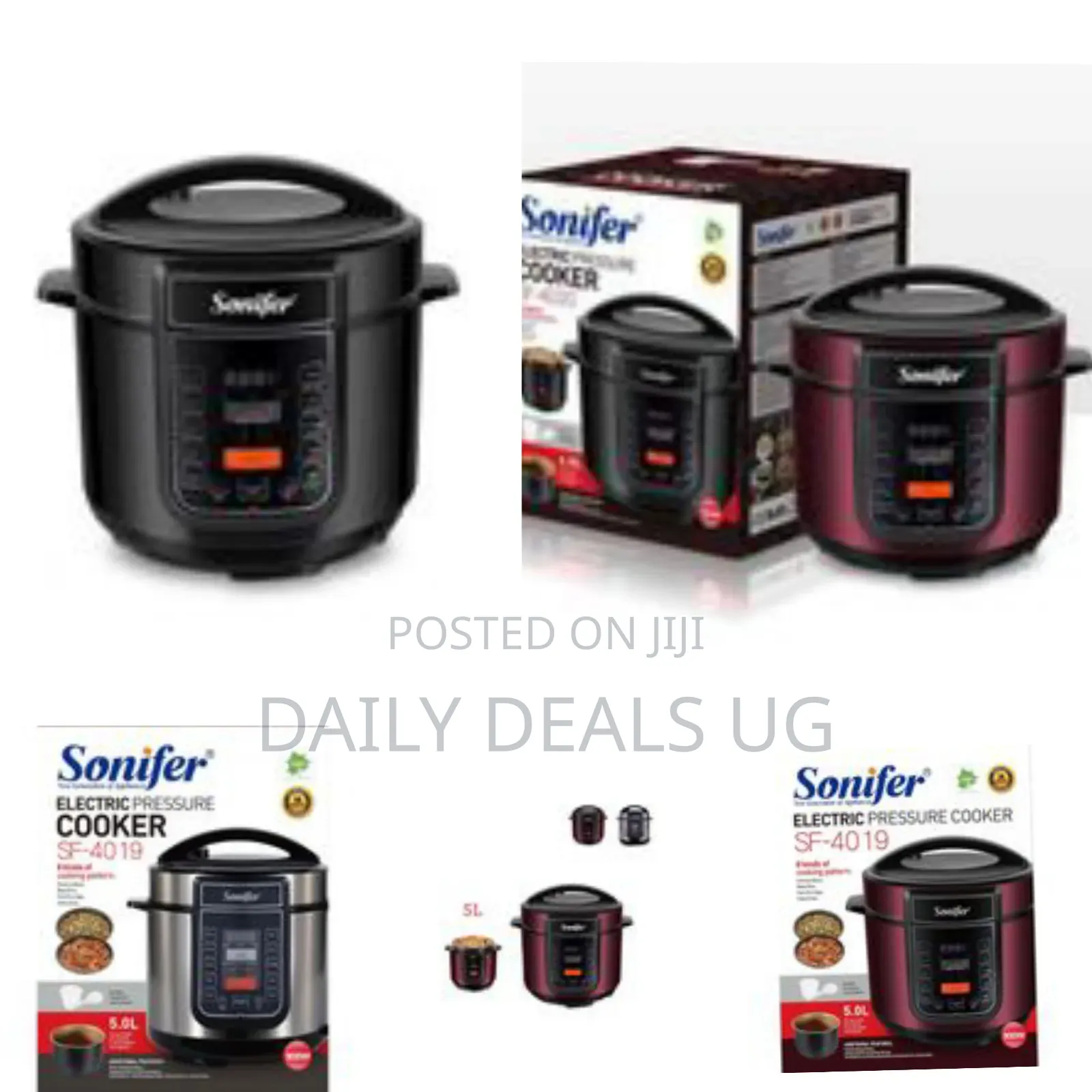 Sonifer Multi Function 6l Electric Pressure Cooker Rice Cooker Steamer