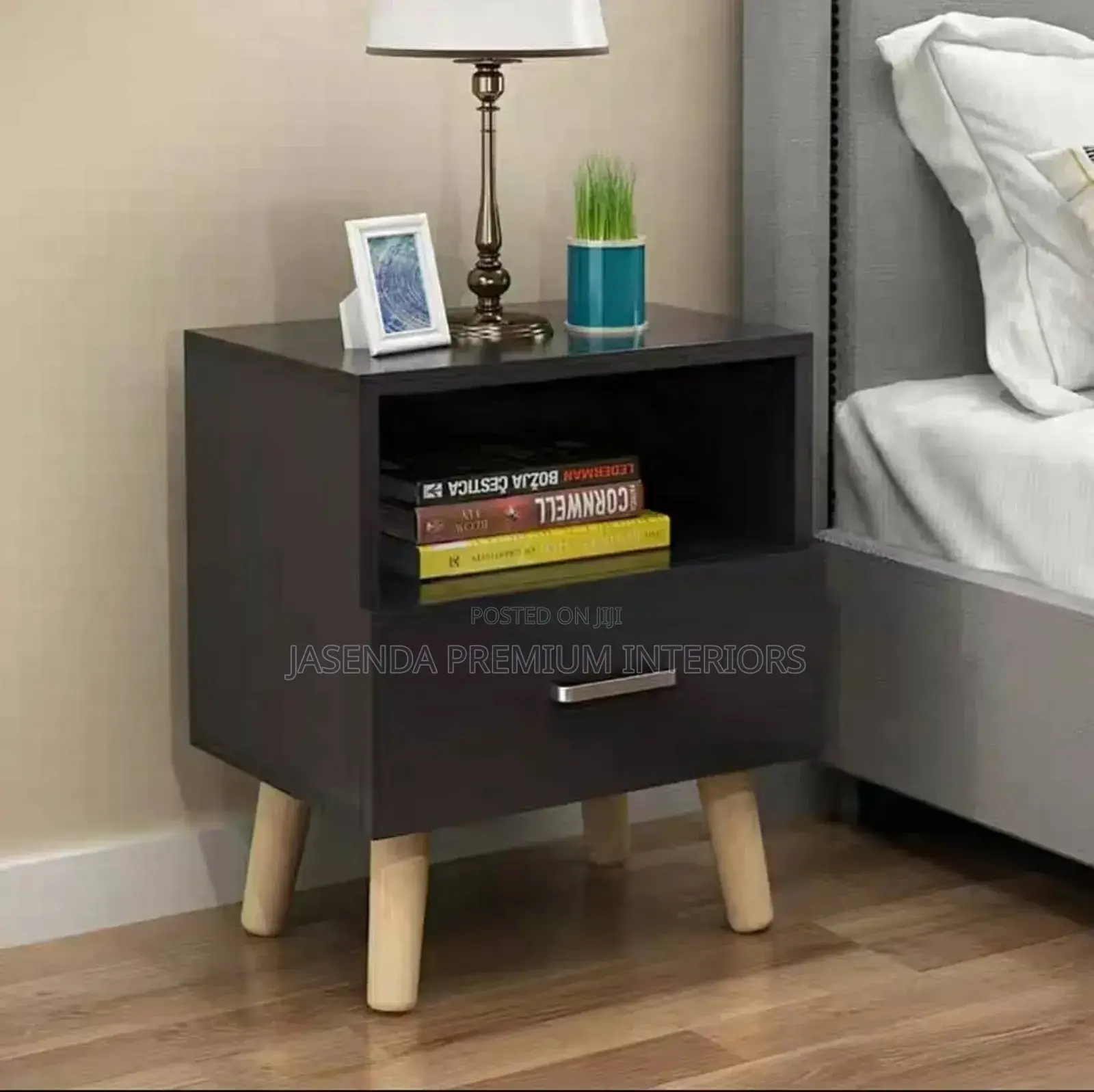 Bedside Table Drawer – Modern Wooden Nightstand Unit
