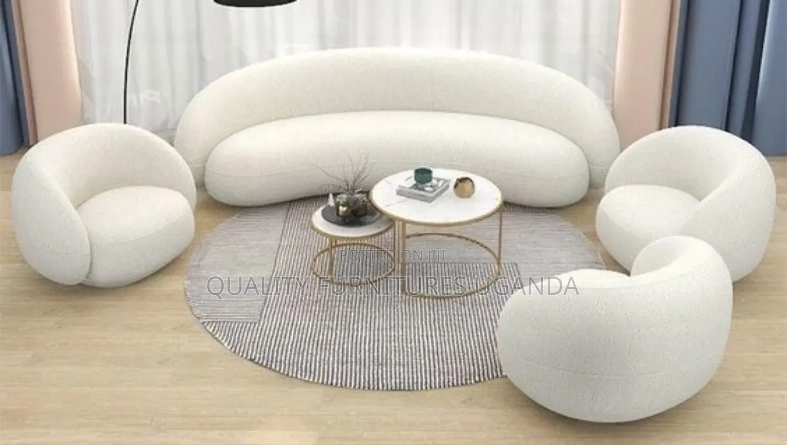 White Bean Shaped Couch in 6 Seaters