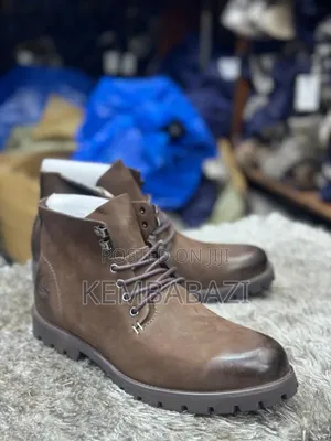Men's Brown Leather Lace-Up Boots